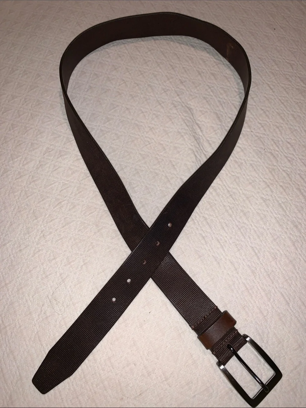 Johnston and Murphy belt brown leather with little patterns size 40
